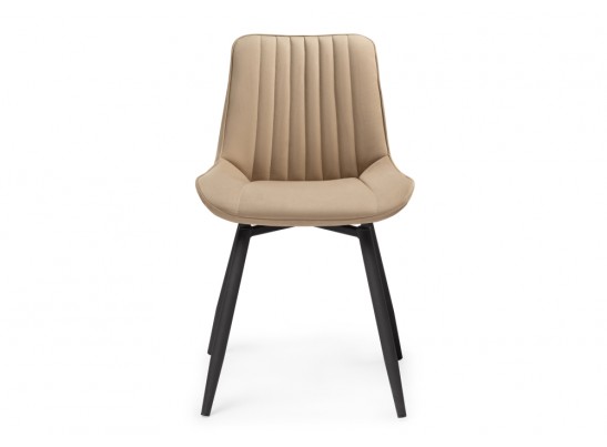 Стул на металлокаркасе Седа крутящийся велюр бежевый / черный в Каменске-Уральском