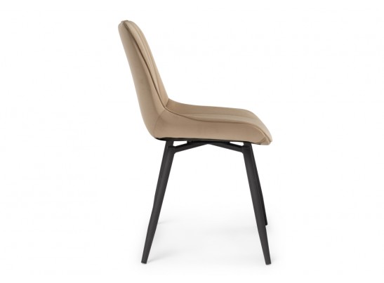 Стул на металлокаркасе Седа крутящийся велюр бежевый / черный в Каменске-Уральском