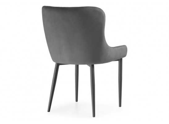 Стул на металлокаркасе Teo dark gray / black в Каменске-Уральском