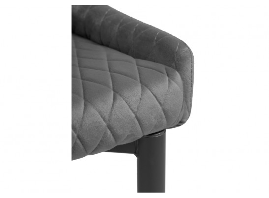 Стул на металлокаркасе Teo dark gray / black в Каменске-Уральском