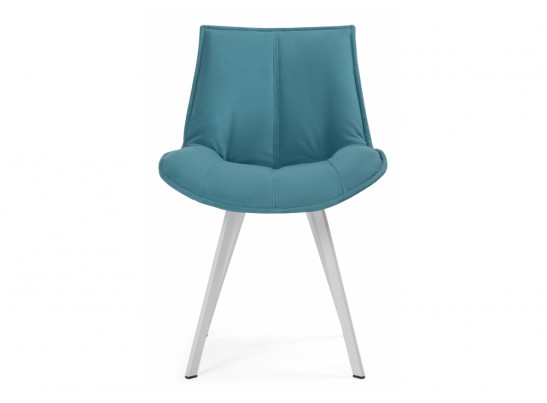 Стул на металлокаркасе Тува бирюзовый / белый каркас в Каменске-Уральском