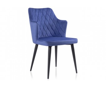 Стул на металлокаркасе Velen dark blue