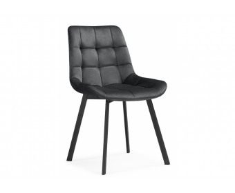 Стулья на металлокаркасе Челси 360 темно-серый (ZD 995) / черный