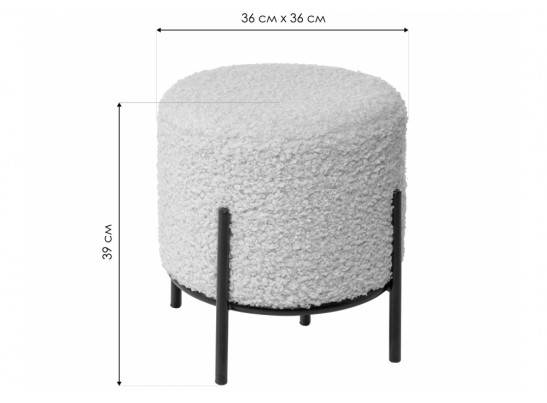 Пуф Mona-П белый в Каменске-Уральском