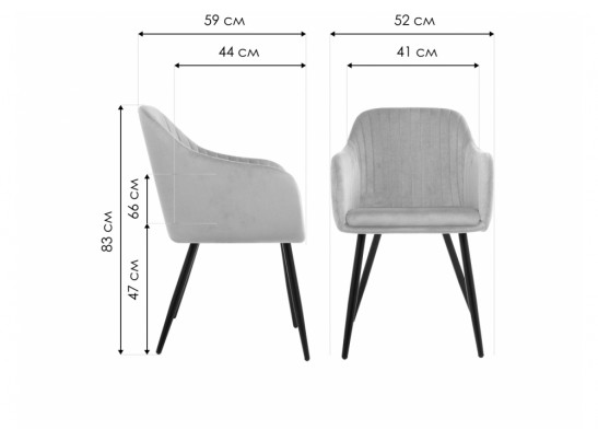 Стул на металлокаркасе Slam светло-серый в Каменске-Уральском