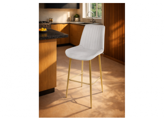 Полубарный стул Седа светло-серый (zd 960) / золотой в Каменске-Уральском