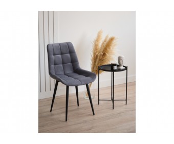 Стул на металлокаркасе Челси 360 К темно-серый (zd 995) / черный