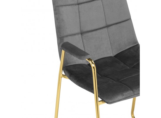 Стул на металлокаркасе Lana dark grey / gold в Каменске-Уральском