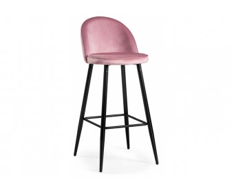 Барный стул Dodo 1 pink with edging / black