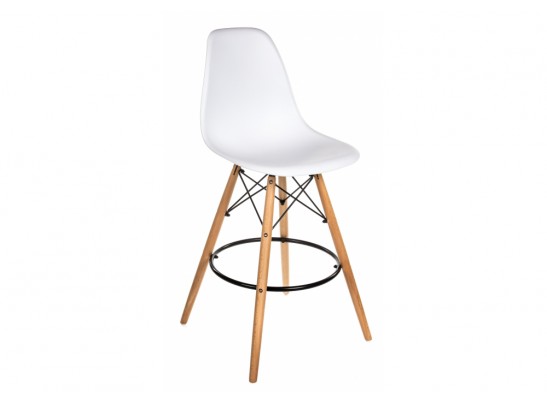 Барный стул Eames PC-007 белый в Каменске-Уральском