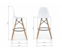 Барный стул Eames PC-007 белый в Каменске-Уральском