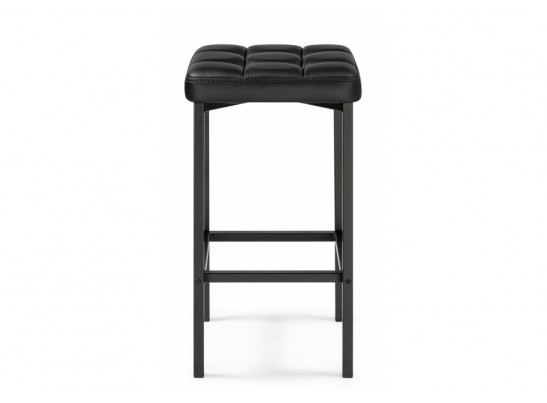 Барный стул Лофт кож.зам. черный / черный матовый в Каменске-Уральском