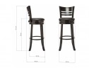 Барный стул Salon cappuccino / black в Каменске-Уральском
