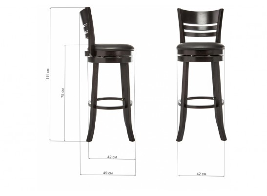 Барный стул Salon cappuccino / black в Каменске-Уральском