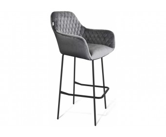 Барный стул SHT-ST38/S29 угольно-серый / черный муар