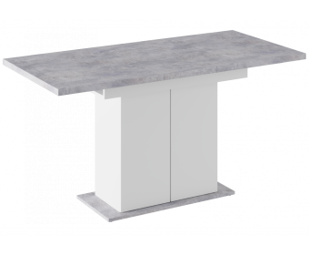 Деревянный стол Carla белый / цемент светлый