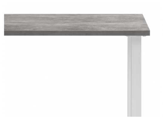 Деревянный стол Лиман 117 x 77 бетон светлый / белый матовый в Каменске-Уральском