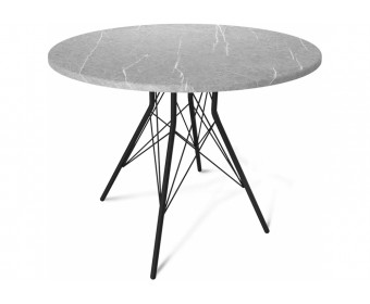 Деревянный стол SHT-TU2-1/90 черный муар / серый мрамор