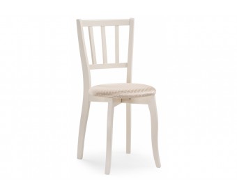 Деревянный стул Айра слоновая кость / ромб