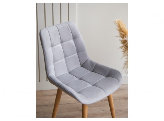 Деревянный стул Челси 360 светло-серый (zd 960) / светлое дерево в Каменске-Уральском