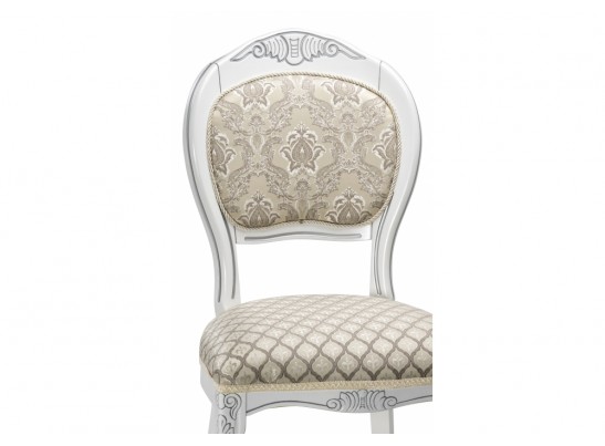 Деревянный стул Лауро патина серебро / бежевый в Каменске-Уральском