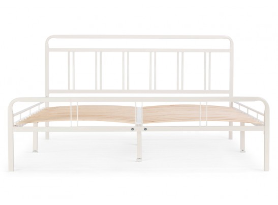 Двуспальная кровать Рейк 160х200 белая в Каменске-Уральском