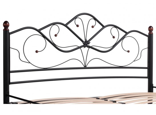 Двуспальная кровать Виктори 2 160х200 черная в Каменске-Уральском