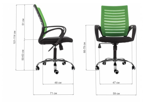 Компьютерное кресло Focus зеленое / черное в Каменске-Уральском