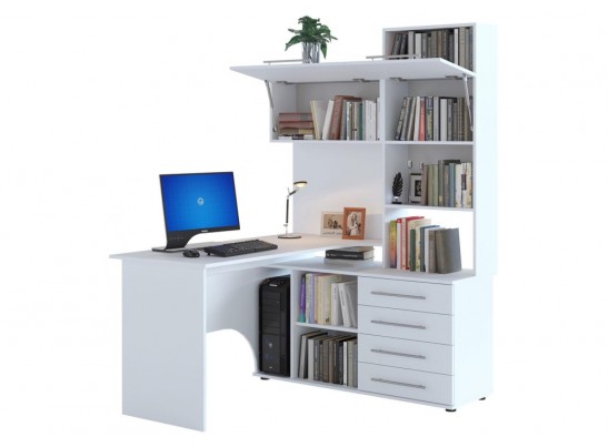 Компьютерный стол КСТ-14.1П белый правый в Каменске-Уральском