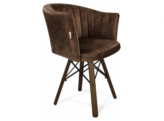 Кресло Sheffilton SHT-ST42-1/S70 кофейный трюфель / темный орех / черный в Каменске-Уральском