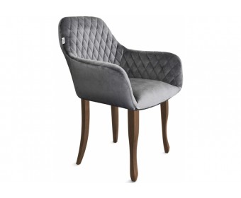 Кресло SHT-ST38/S122 угольно-серый / темный орех / черный муар