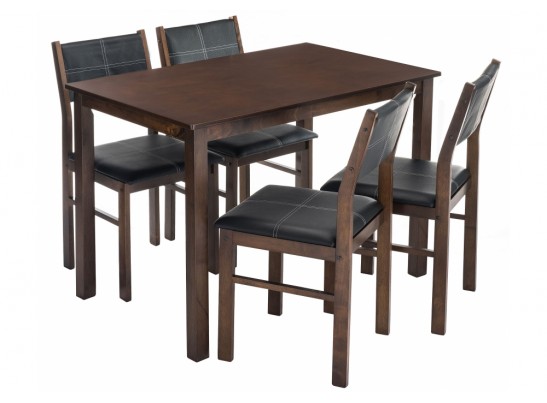 Обеденная группа Bahamas (стол и 4 стула) oak / black в Каменске-Уральском