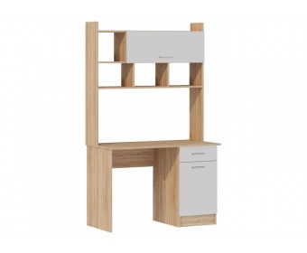 Письменный стол Бишоп 2 112х57х180 дуб сонома / белый