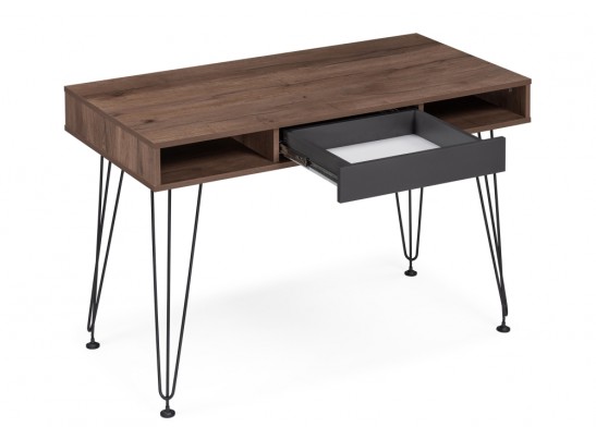 Письменный стол Хиргра 120х60х77 дуб табачный / графит / черный в Каменске-Уральском