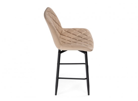 Полубарный стул Баодин К Б/К крутящийся бежевый / черный в Каменске-Уральском