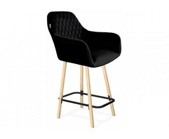 Полубарный стул Sheffilton SHT-ST38/S94-1 ночное затмение / прозрачный лак / черный муар