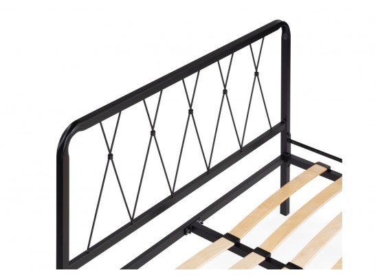 Полутораспальная кровать Иоханна 18 140х200 черная в Каменске-Уральском