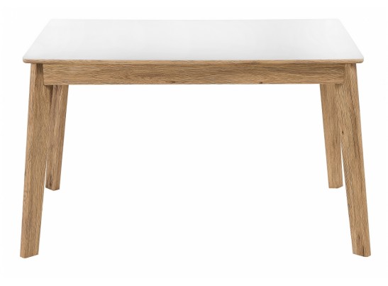 Стеклянный стол Арья белый / дуб монтана в Каменске-Уральском