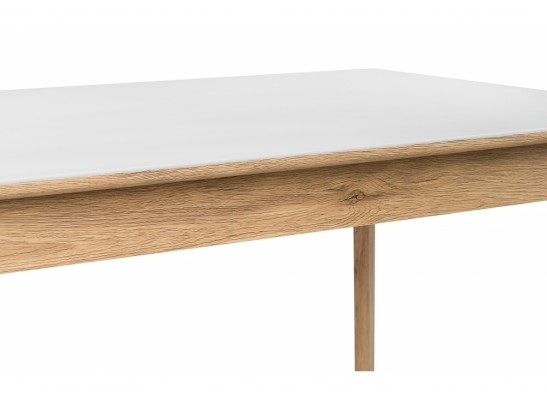 Стеклянный стол Арья белый / дуб монтана в Каменске-Уральском