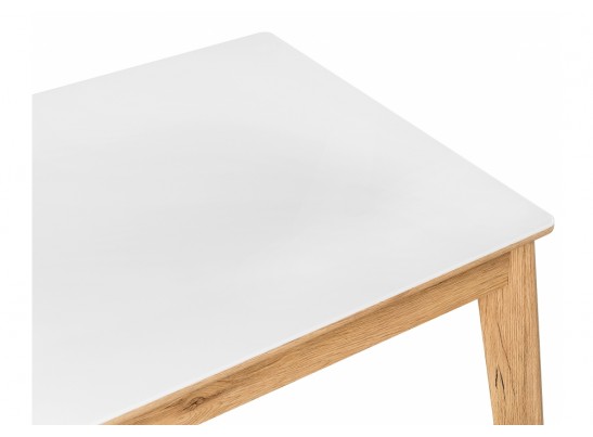 Стеклянный стол Арья белый / дуб монтана в Каменске-Уральском
