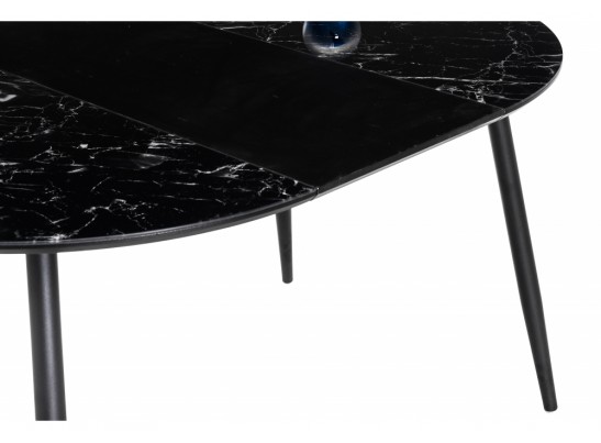 Стеклянный стол Кловис мрамор черный / черный в Каменске-Уральском
