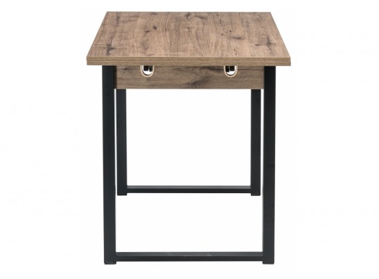 Стол Форли 90(150)х67х77 дуб велингтон / черный матовый