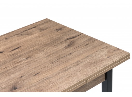 Стол Форли 90(150)х67х77 дуб велингтон / черный матовый