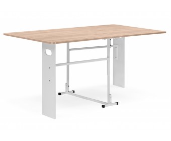 Стол-книжка Стим белый / дуб сонома