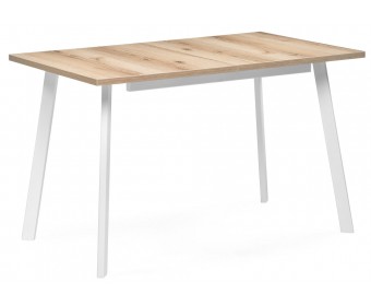 Стол раскладной Колон Лофт 120(160)х75х75 25 мм дуб делано светлый / матовый белый