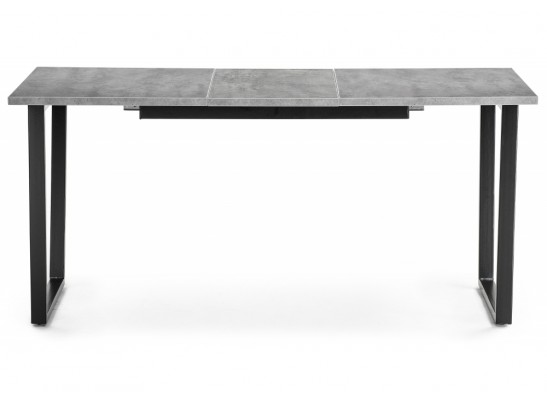 Деревянный стол Лота Лофт 120(160)х75 черный матовый / бетон светлый в Каменске-Уральском