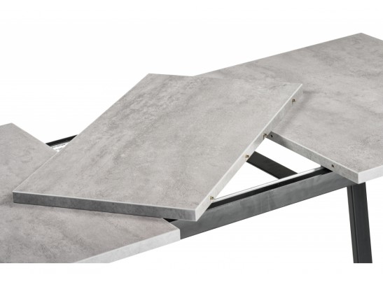 Деревянный стол Лота Лофт 120(160)х75 черный матовый / бетон светлый в Каменске-Уральском