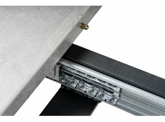 Деревянный стол Лота Лофт 120(160)х75 черный матовый / бетон светлый в Каменске-Уральском