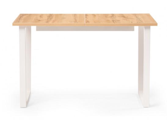 Деревянный стол Лота Лофт 120(160)х75 дуб крафт золотой / белый матовый в Каменске-Уральском