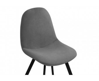 Стул на металлокаркасе Агот темно-серый / черный